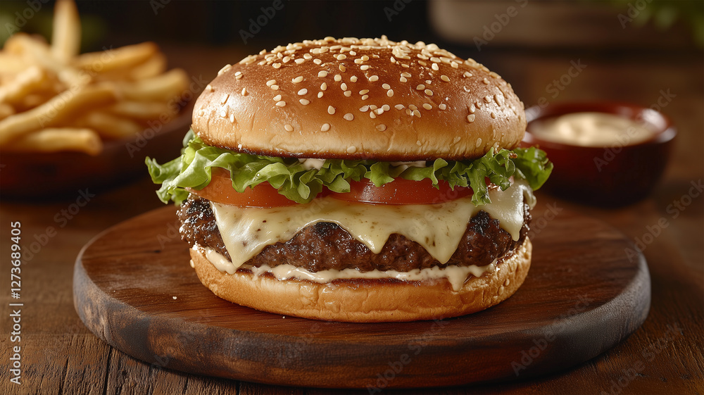 スイスチーズと厚切りビーフの贅沢バーガー スイスチーズと厚切りビーフの贅沢バーガー