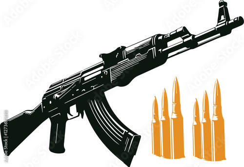 assault rifle vector