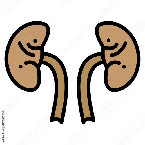 Kidney Icon Element For Design