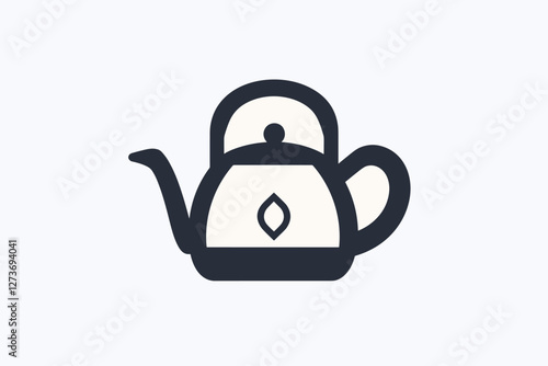 The kettle icon is a solid black line on a white background. 