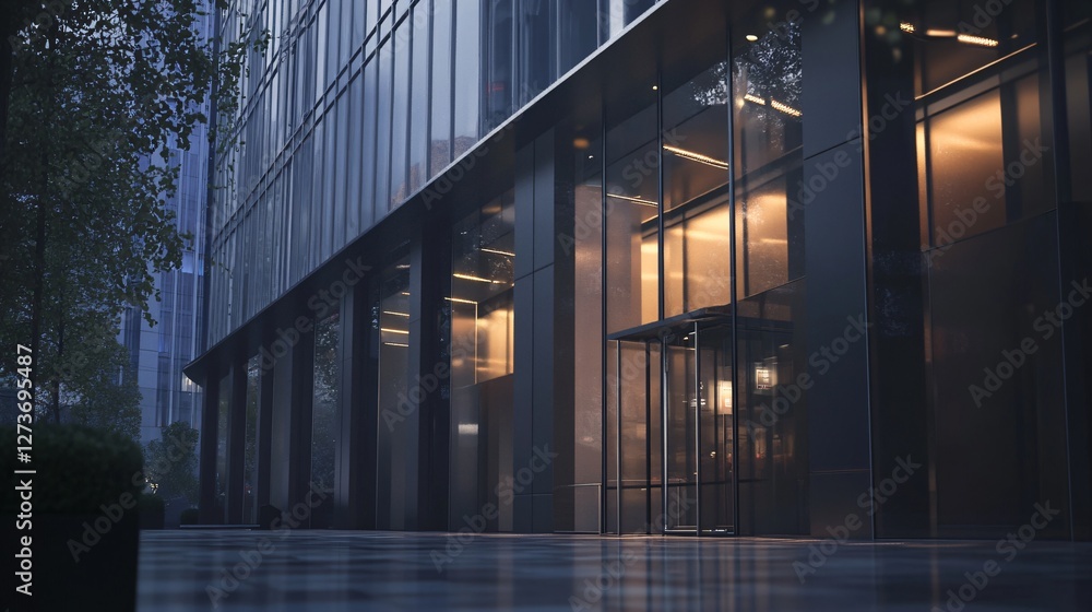 Obraz premium Modern Building Facade London UK Ultra-detailed Hype