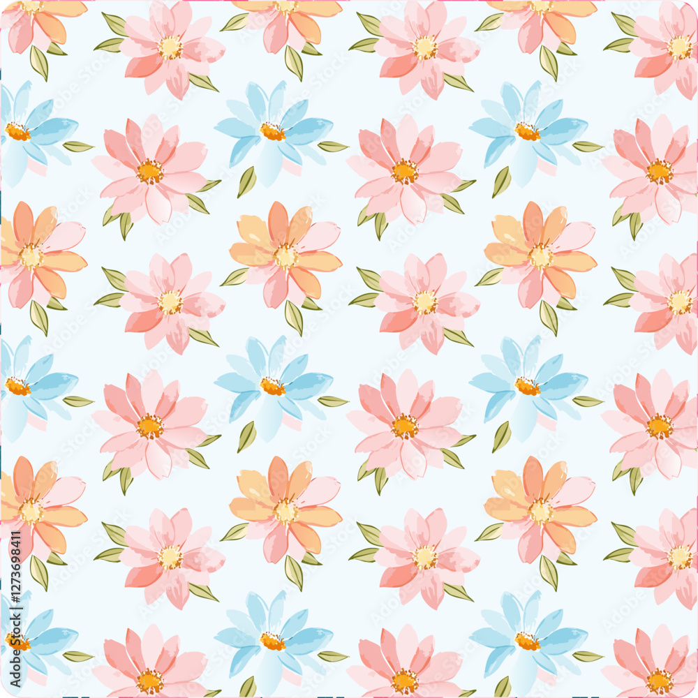 Fototapeta premium Floral pattern background vector illustration