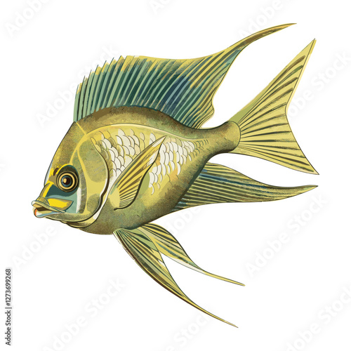 Fish illustration ocean underwater vector