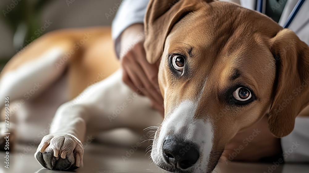 Caring Interaction Between Veterinarian and Dog Highlighting Compassion and Trust : Generative AI