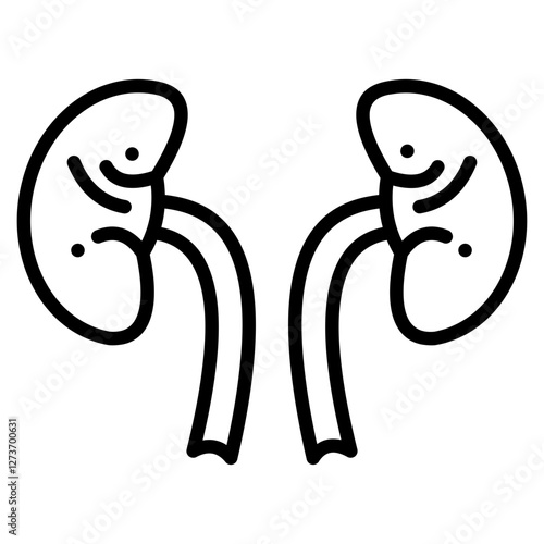 Kidney Icon Element For Design