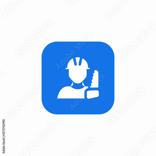 wood worker icon sign vector