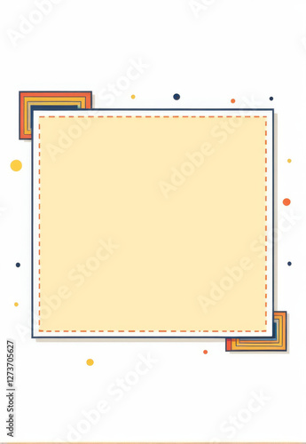 Memphis border e-commerce simple cute cartoon border box dialog