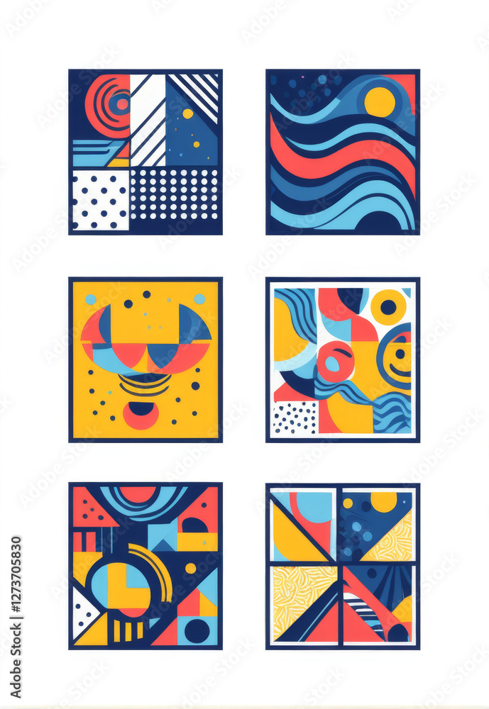 Memphis Style Vector Decorative Pattern Set Memphis Style Vector Decorative Pattern Set