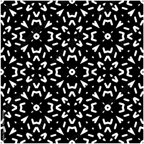 Abstract texture for fabric print, card, table cloth, furniture, banner, cover, invitation, decoration, wrapping. Seamless repeating pattern.  Black and white color. Carpet pattern texture.
