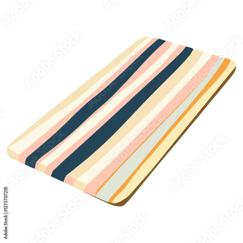 Stripe beach mat electronics furniture accessory vector