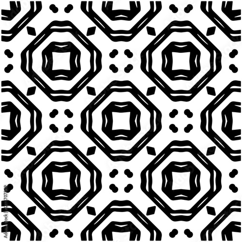 Abstract texture for fabric print, card, table cloth, furniture, banner, cover, invitation, decoration, wrapping. Seamless repeating pattern.  Black and white color. Carpet pattern texture.
