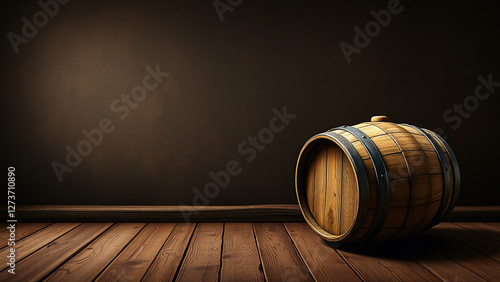 Obraz na płótnie Vintage Wooden Barrels: Old World Charm and Craftsmanship w salonie