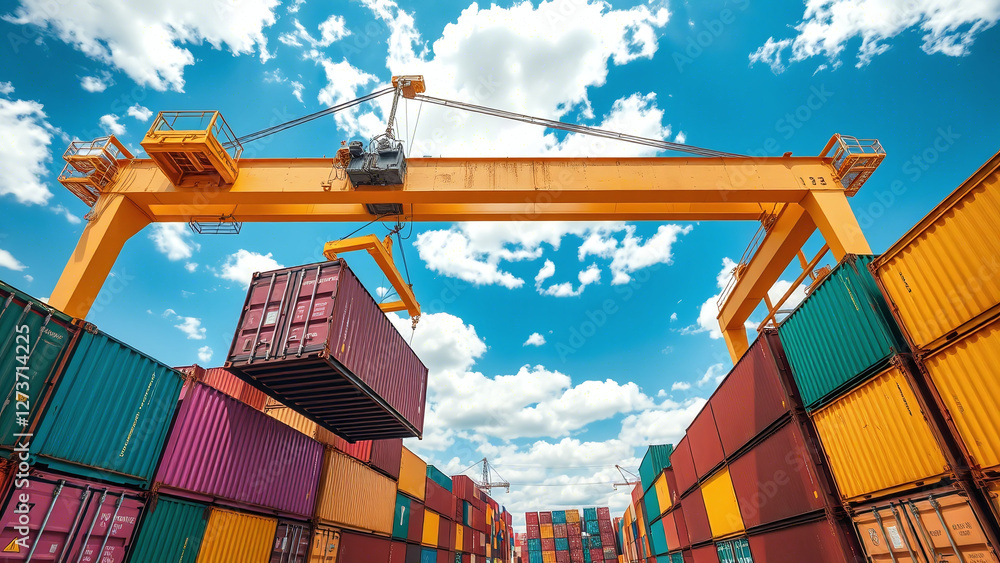 Industrial Crane Lifting Shipping Container: Efficient Logistics