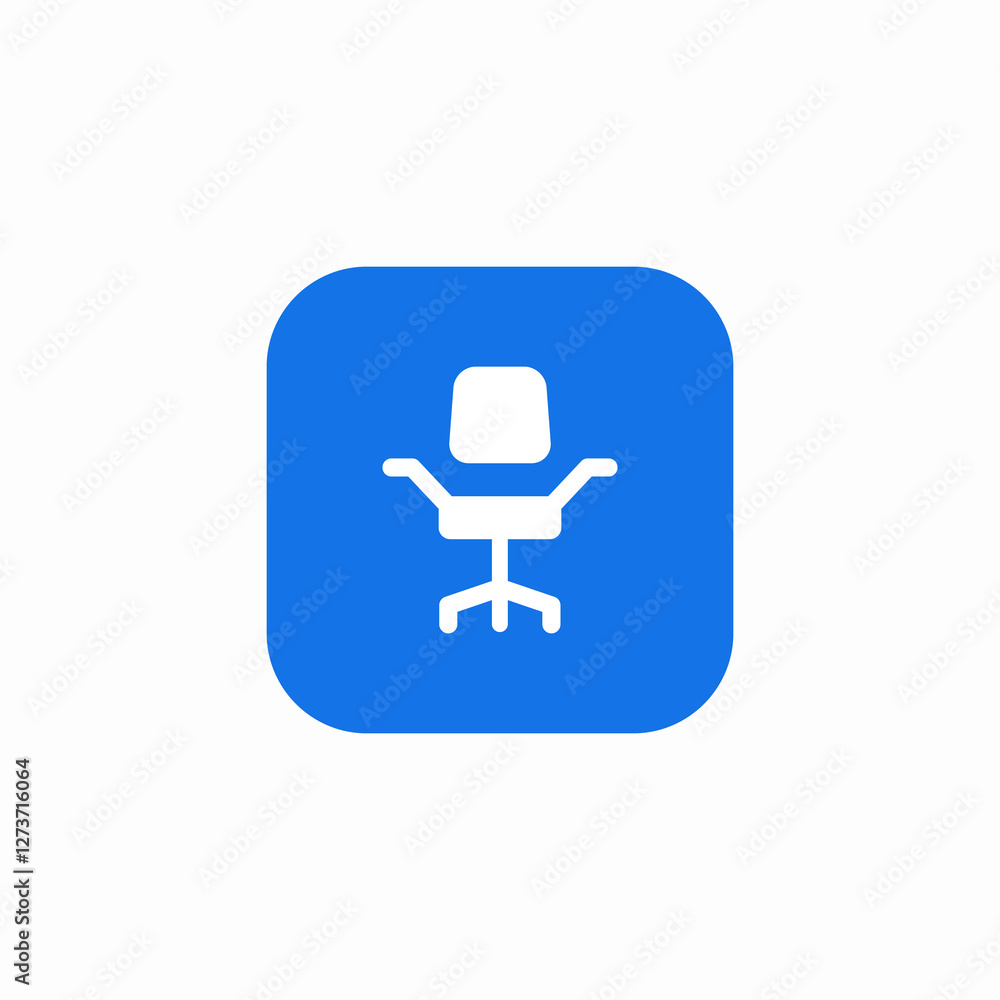 computer desk seat icon sign vector computer desk seat icon sign vector
