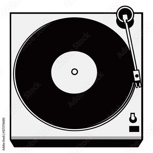 Vinyl minimalist design style vector