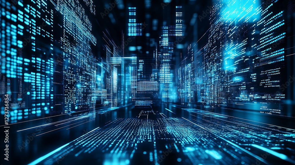 Dynamic Digital Space Representing Fast Data Transmission and Virtual Reality : Generative AI