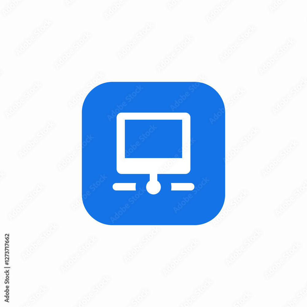 desktop connection icon sign vector desktop connection icon sign vector