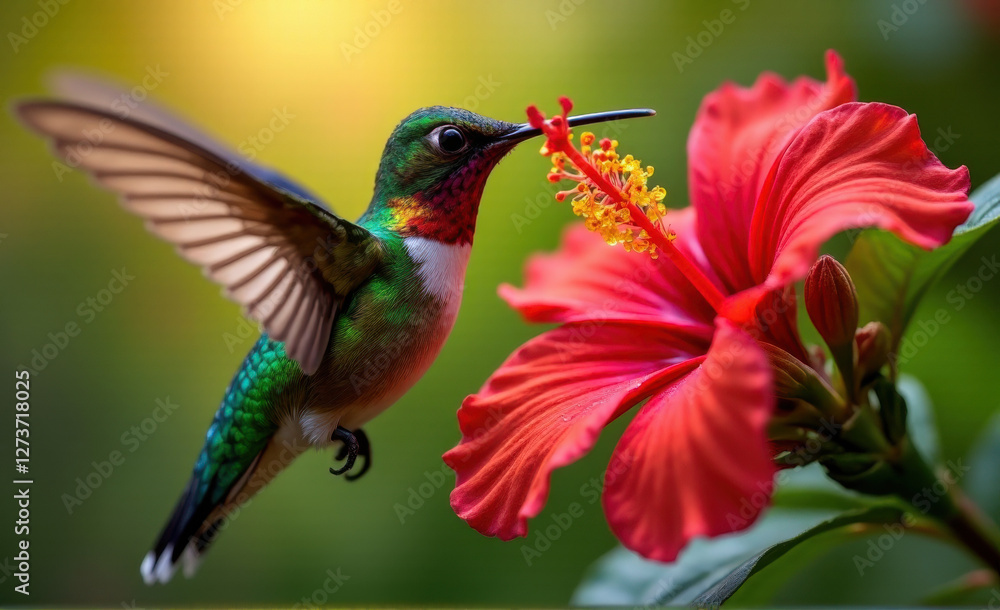 Fototapeta premium hummingbird and flower 