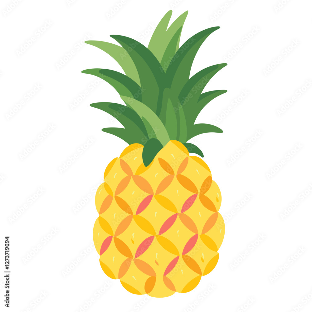 Obraz premium Pineapple illustration vector fruit vector