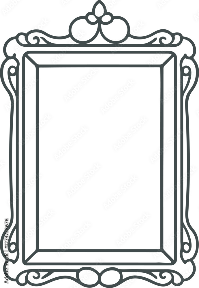 Black and white silhouette floral photo frame border design with ornamemts in white background vector illustrator Black and white silhouette floral photo frame border design with ornamemts in white background vector illustrator
