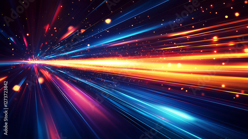 Futuristic Neon Speed Light Trails for Cyberpunk, Sci-Fi & Digital Art | Ideal for Websites & Branding,  digital art, website backgrounds, sci-fi themes, high-speed technology, innovation concepts, 