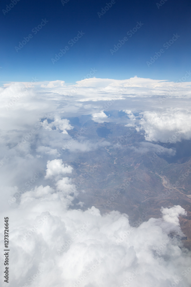 Clouds, a view from airplane window Clouds, a view from airplane window