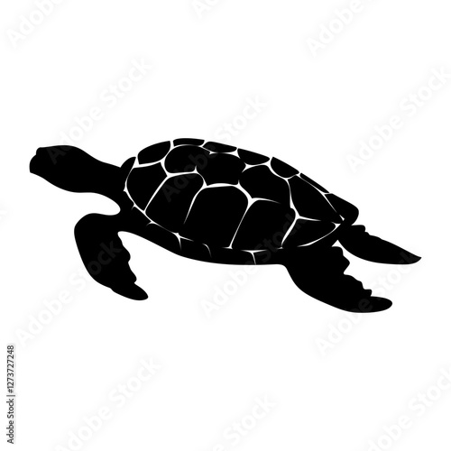 Turtle illustration silhouette animal vector