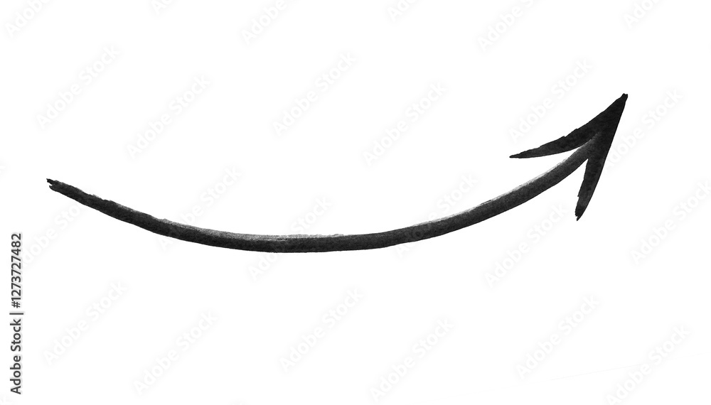 Black arrow isolated on white background Black arrow isolated on white background