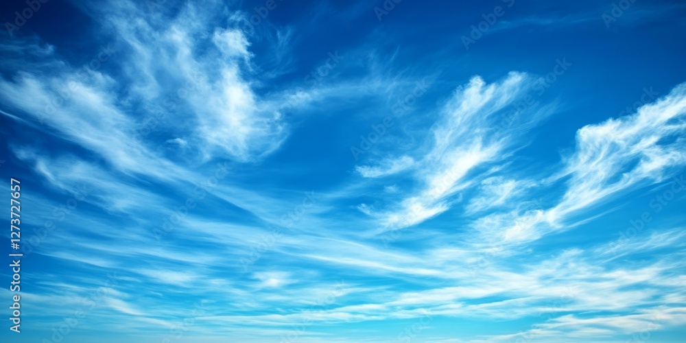 A beautiful blue sky adorned with fluffy white clouds in it A beautiful blue sky adorned with fluffy white clouds in it