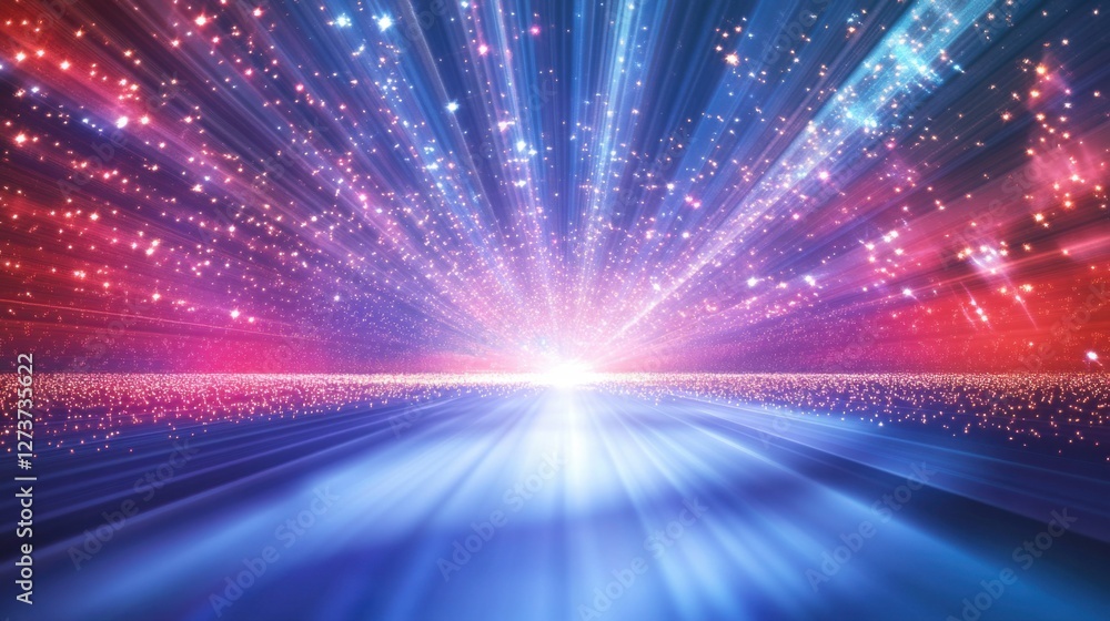 Obraz premium Inaugural ceremony with an impressive light show. Featuring excitement and innovation