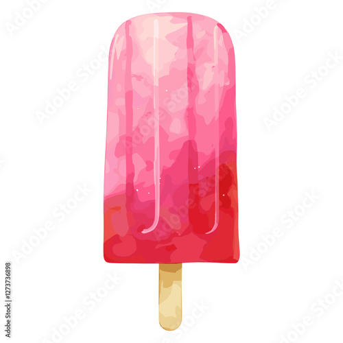 Popsicle illustration watercolor vibrant vector