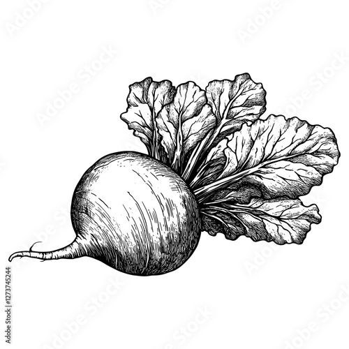 Beetroot vegetable drawing sketch vector