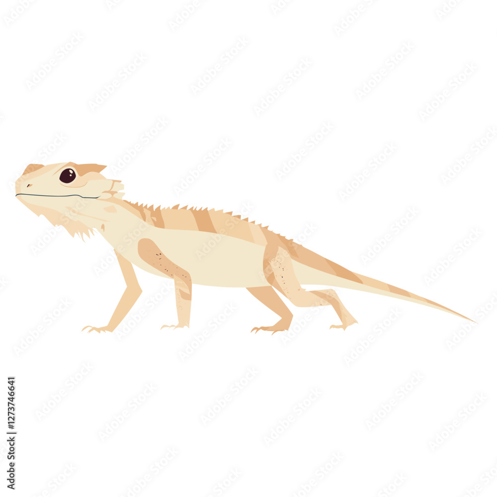 Fototapeta premium Bearded Dragon illustration minimalist reptile vector