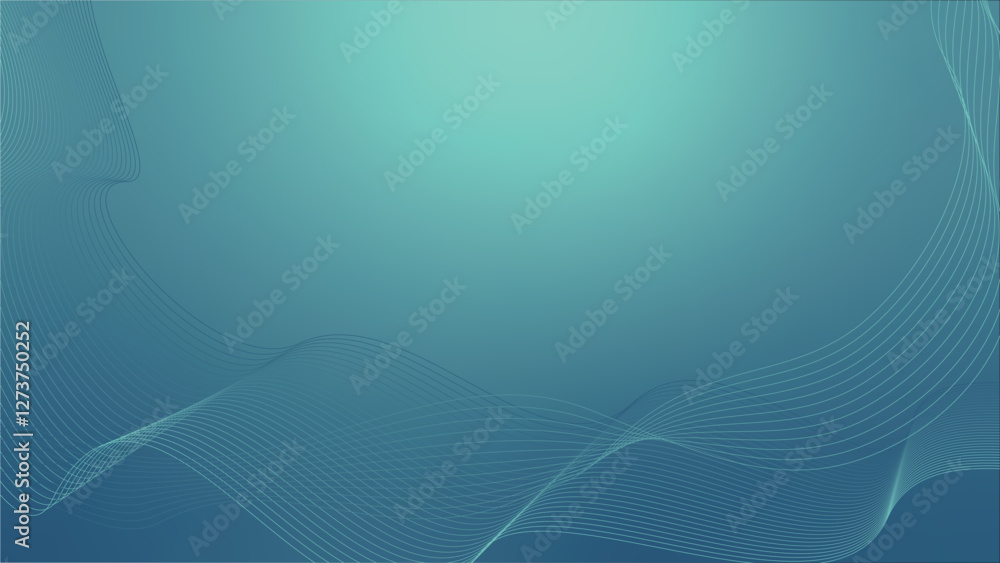 Abstract blue and green wave line background Abstract blue and green wave line background