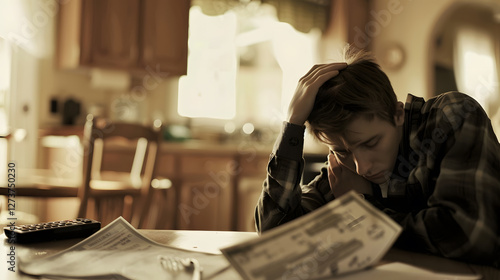 Overdue mortgage payment notice housing debt struggle