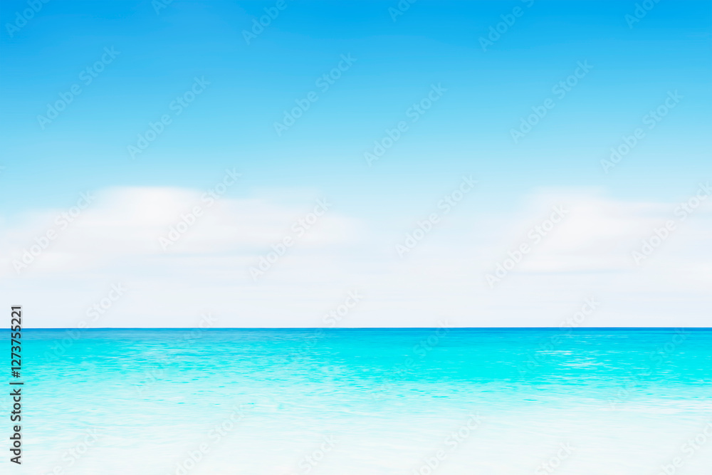 Calm surface of turquoise Caribbean Sea Calm surface of turquoise Caribbean Sea