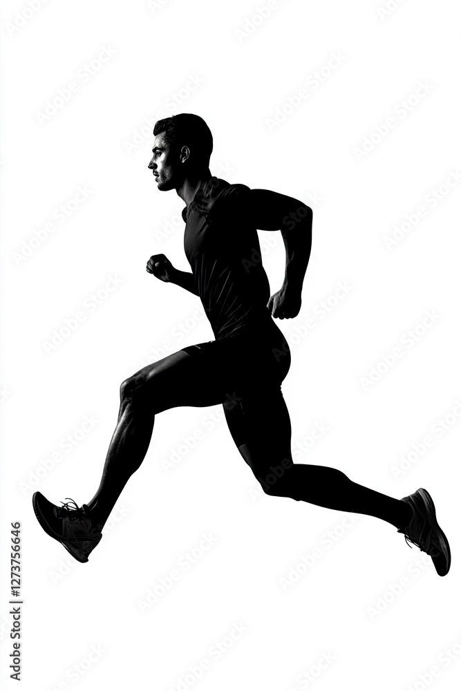 Sport. Isolated athlete runner. Silhouette. Low start. Sport. Isolated athlete runner. Silhouette. Low start.