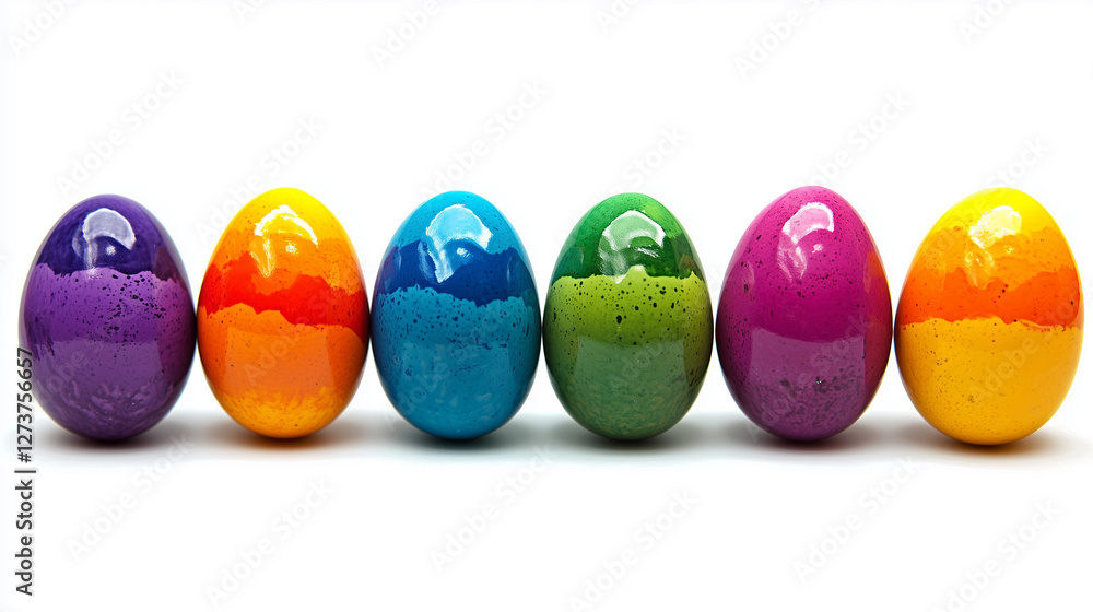 Colorful easter eggs isolated on white background Colorful easter eggs isolated on white background