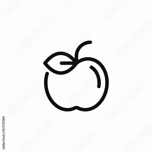 apple fruit icon sign vector
