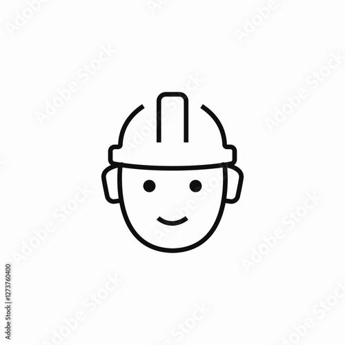 construction worker icon sign vector