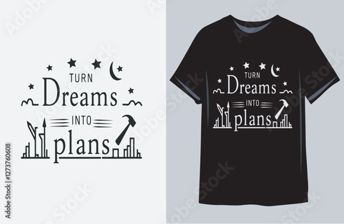 Motivational trending simple graffiti text based eye catchy fashion creativ design on black white t- shirt, vector, illustrator