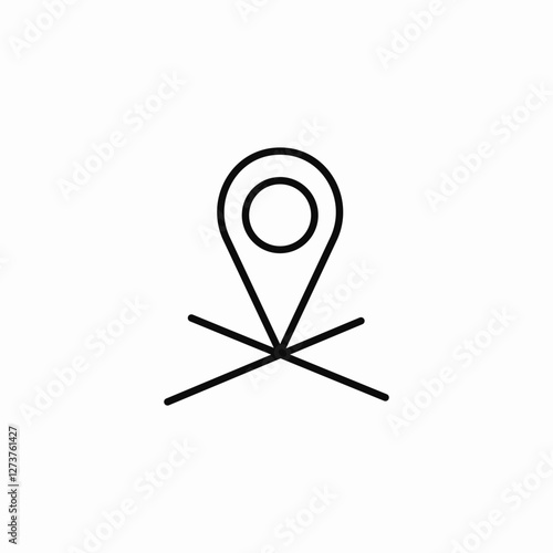 exact location icon sign vector