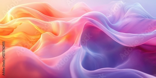 Wallpaper Mural Fluid waves in vibrant hues create a mesmerizing visual display of color and texture at sunrise Torontodigital.ca