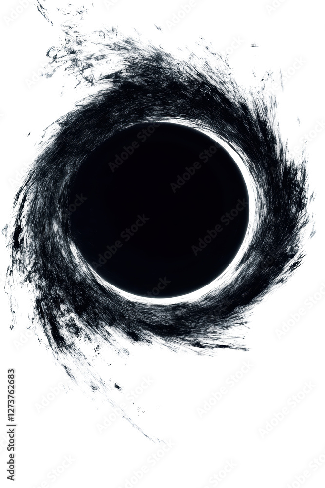 Isolated Abstract Swirling Black Hole in Black and White Isolated Abstract Swirling Black Hole in Black and White