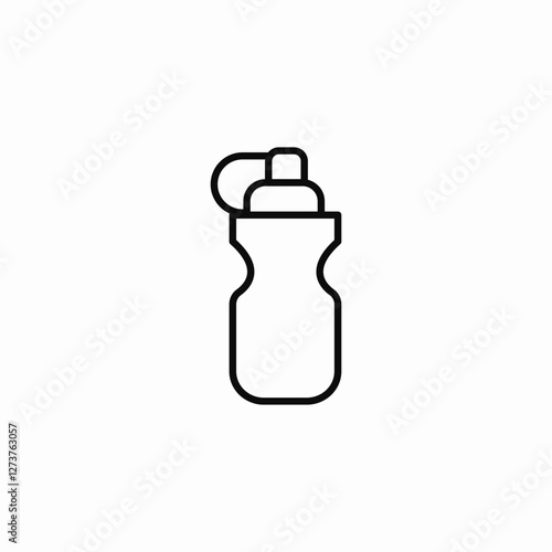 gym water bottle icon sign vector