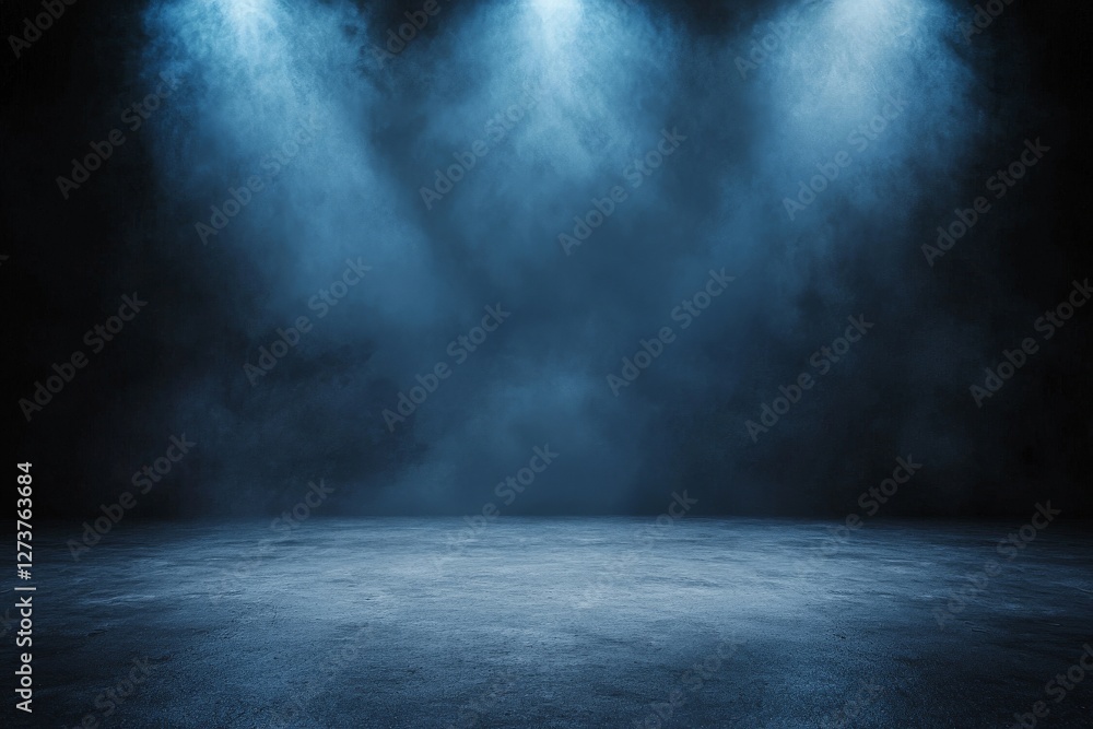 A blue carpet and bright blue lights transformed the stage into the perfect setting for a concert or show A blue carpet and bright blue lights transformed the stage into the perfect setting for a concert or show