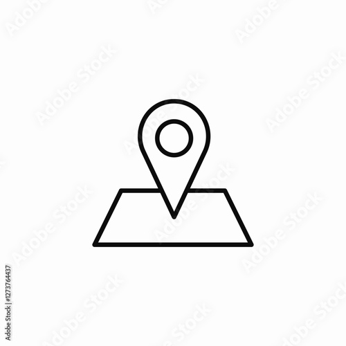 location square field area icon sign vector