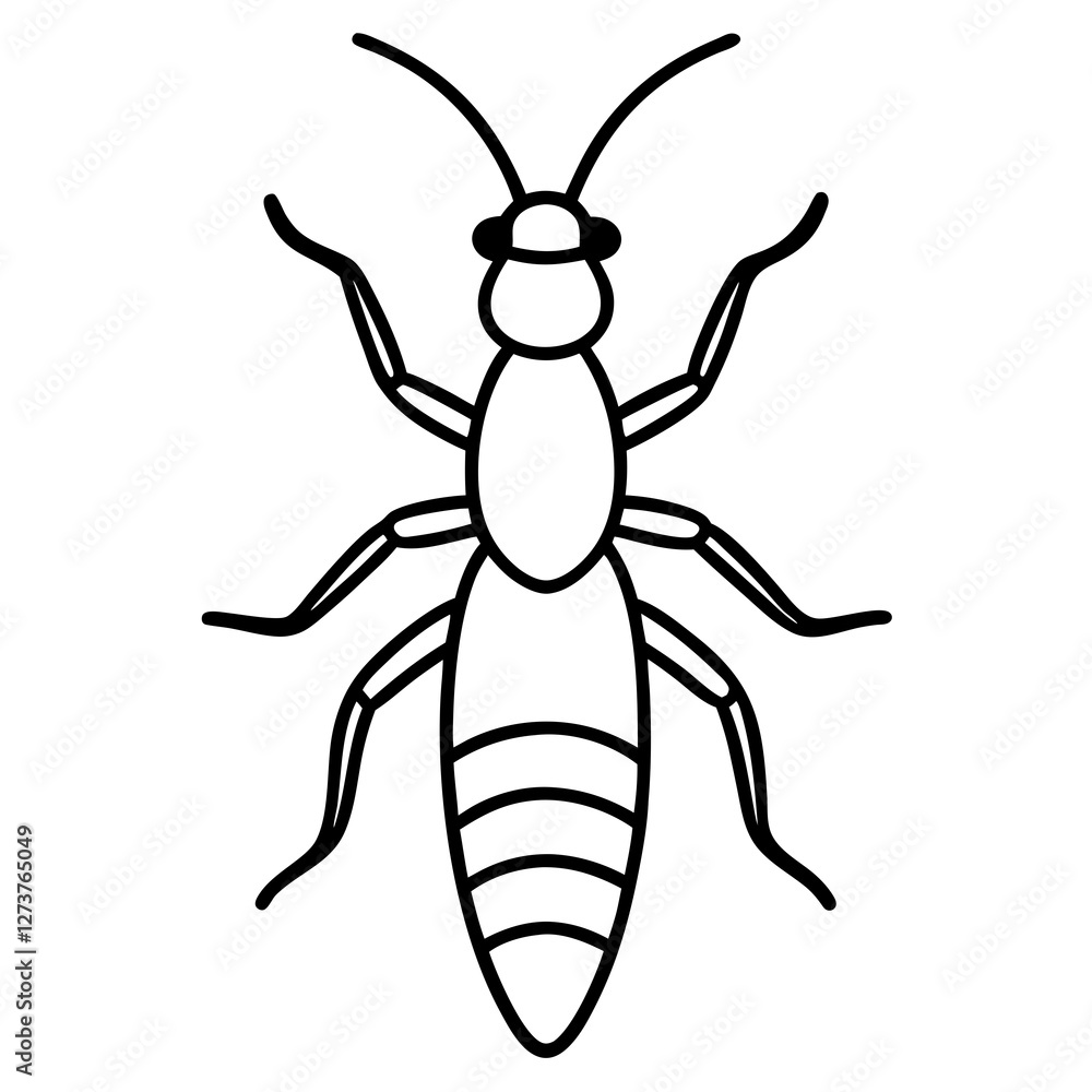 Minimalist Termite Line Art Vector Minimalist Termite Line Art Vector