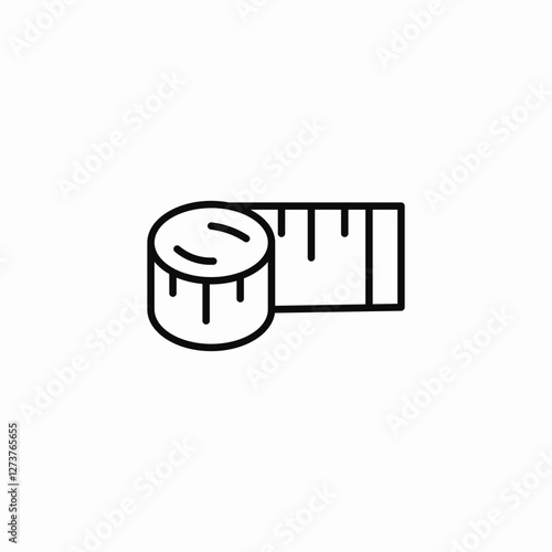 measuring tape icon sign vector