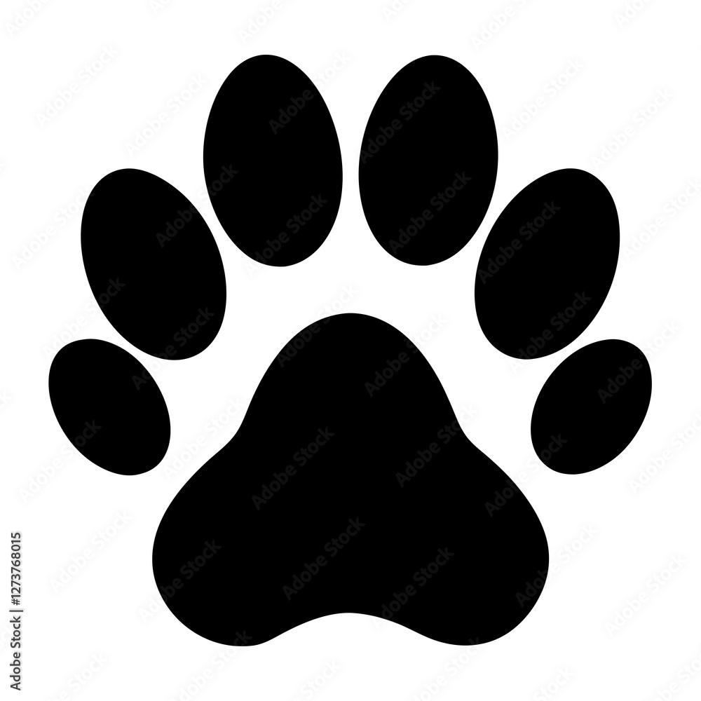 Fototapeta premium Download High-Quality Paw Print Silhouette Vector